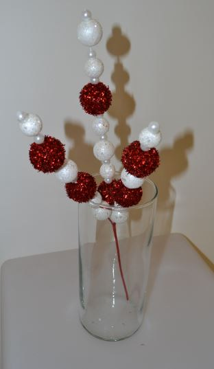 Christmas Decoration branch mini balls 44 cm rental in Milan Italy